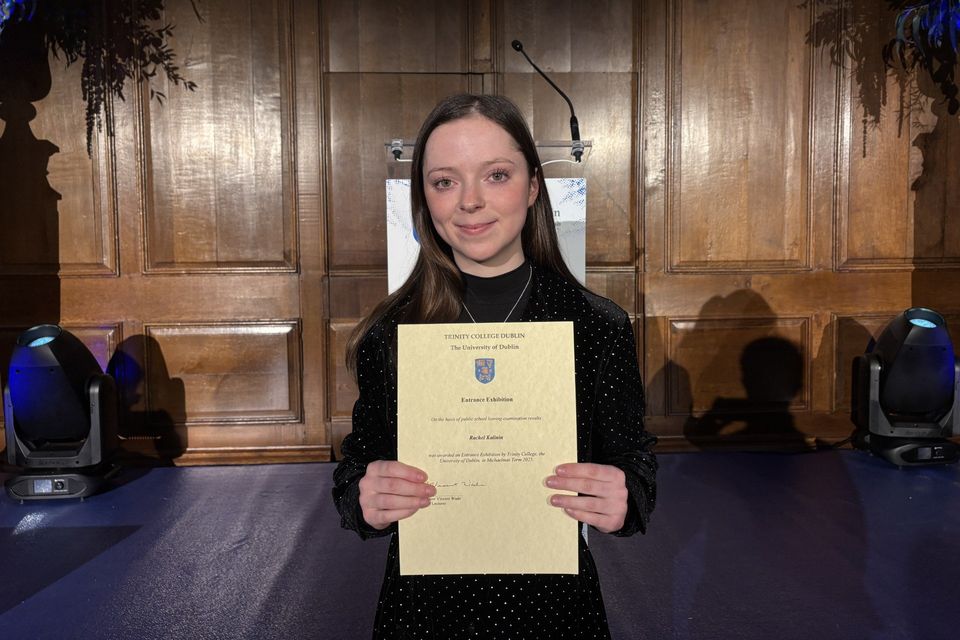 Former Loreto Bray student Rachel Kalinin, who received an 'Entrance Exhibition Award', at Trinity College Dublin.